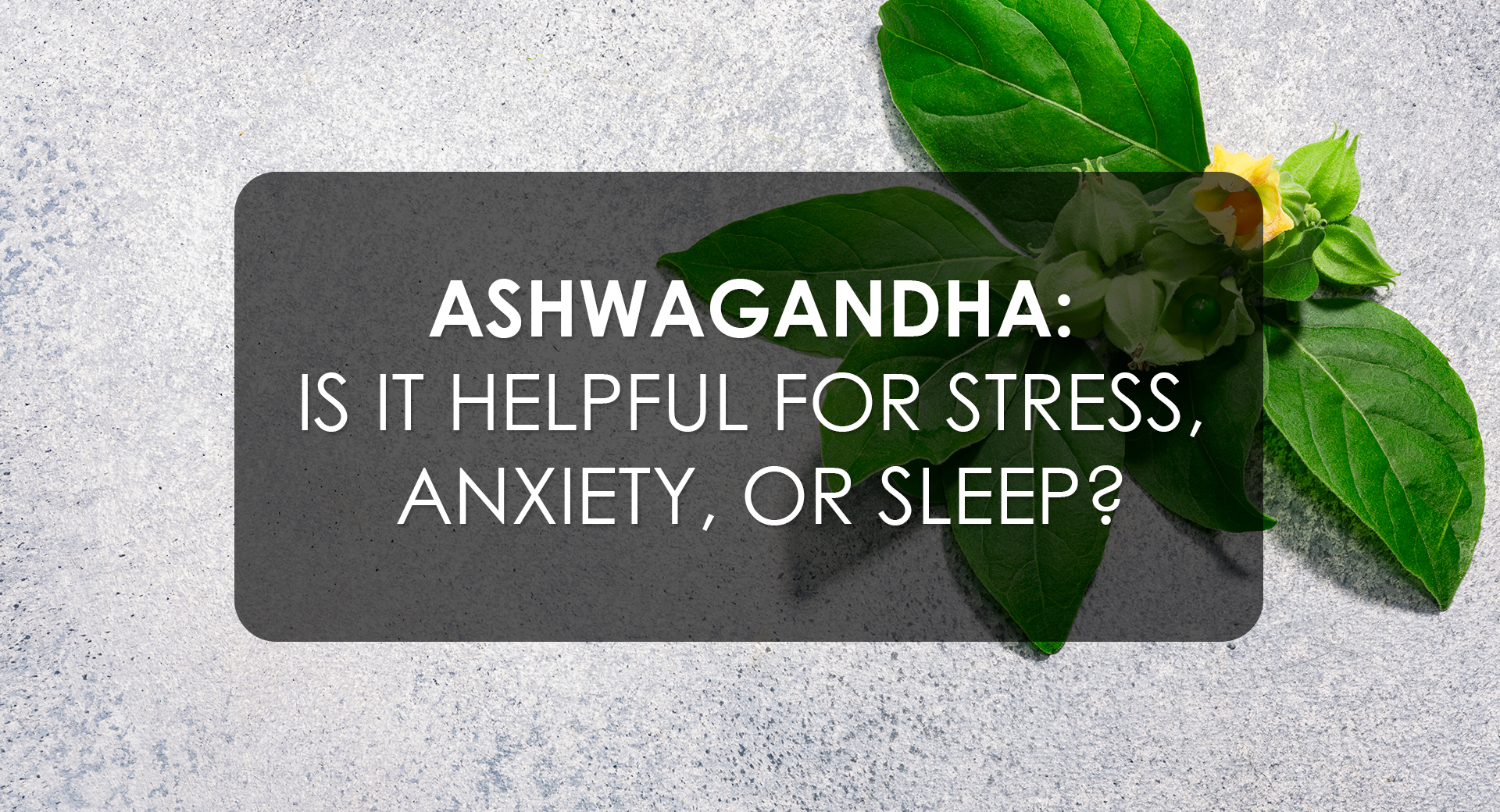 Ashwagandha: Is it helpful for stress, anxiety, or sleep?